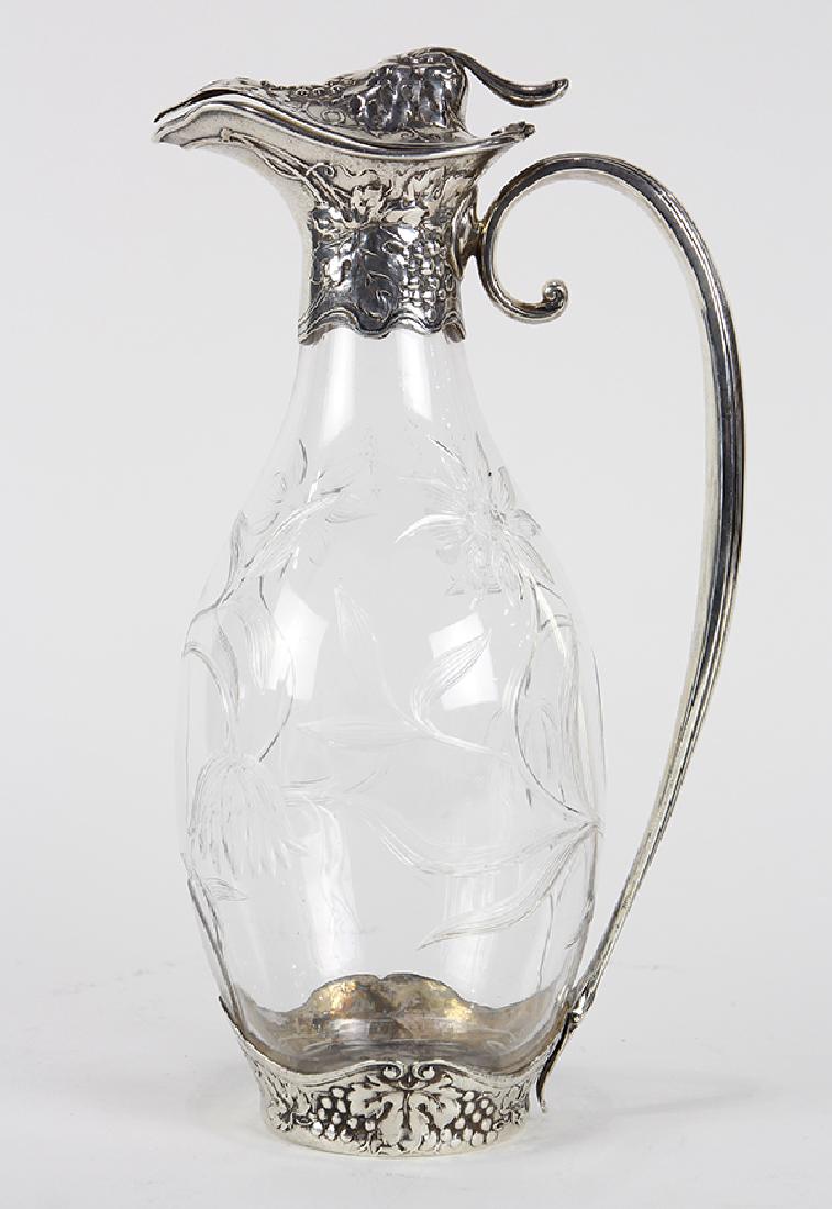 19th century Gorham sterling silver mounted claret jug (1 of 6)