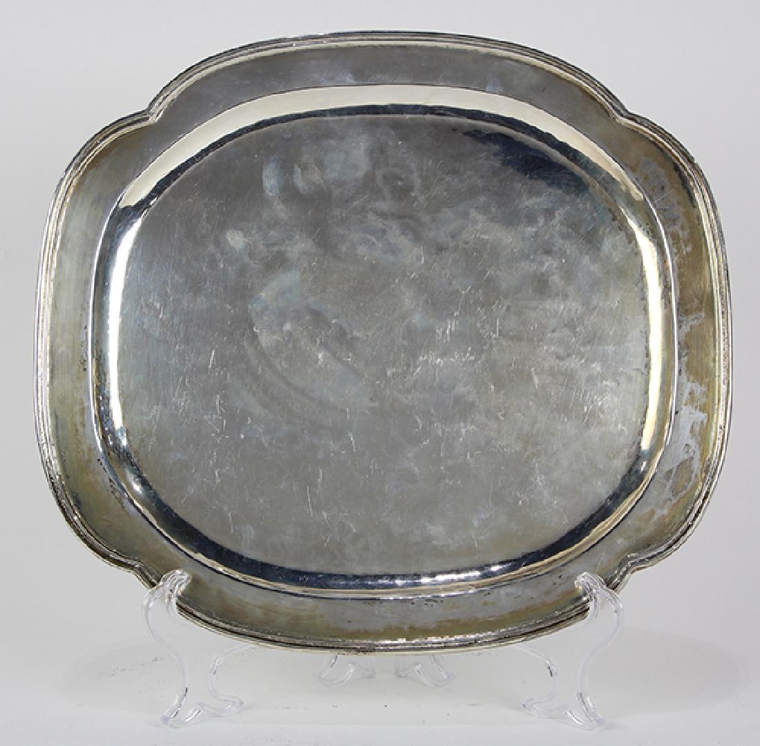 Peruvian sterling silver quatrefoil form tray accented (1 of 2)