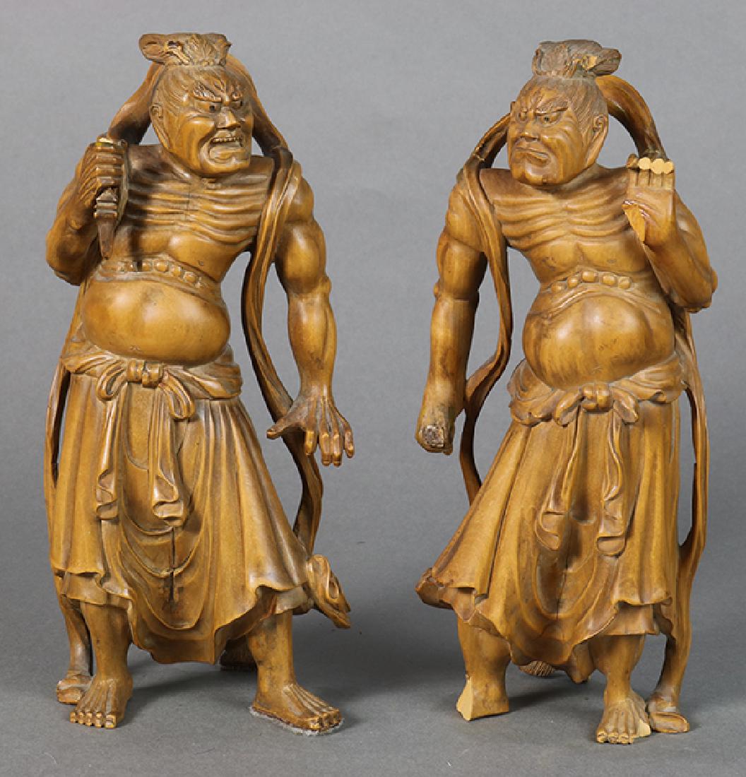 Japanese  Japanese Nio Guardians Carvings, 19c (1 of 10)