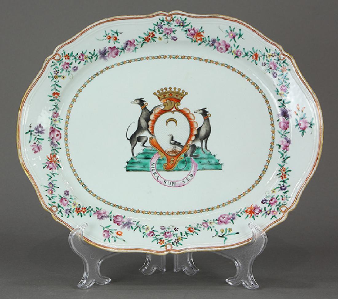 Chinese Export Armorial Platter (1 of 4)