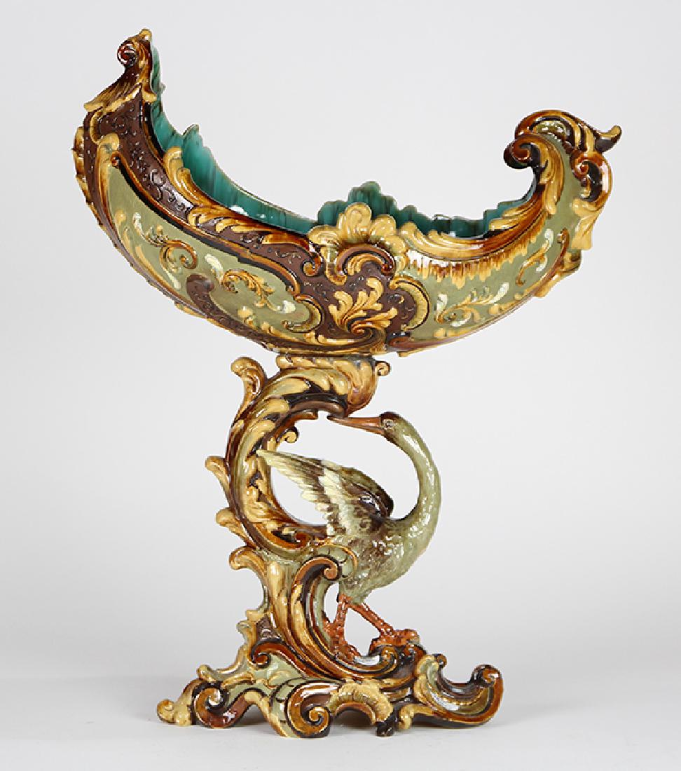 William Schiller and Sons majolica centerpiece, having (1 of 7)