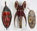 (lot of 3) Ethnographic mask group