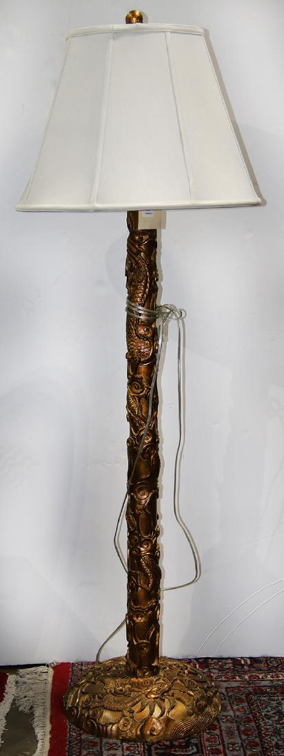 Venetian giltwod floor lamp (1 of 2)