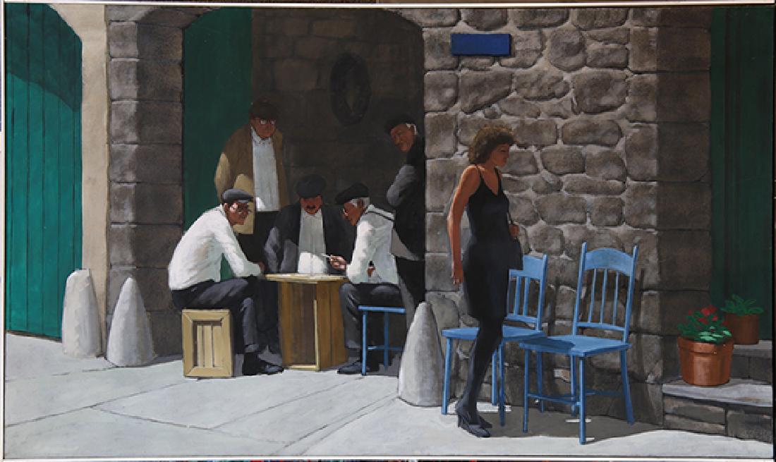 Painting, Men Playing Cards (1 of 1)