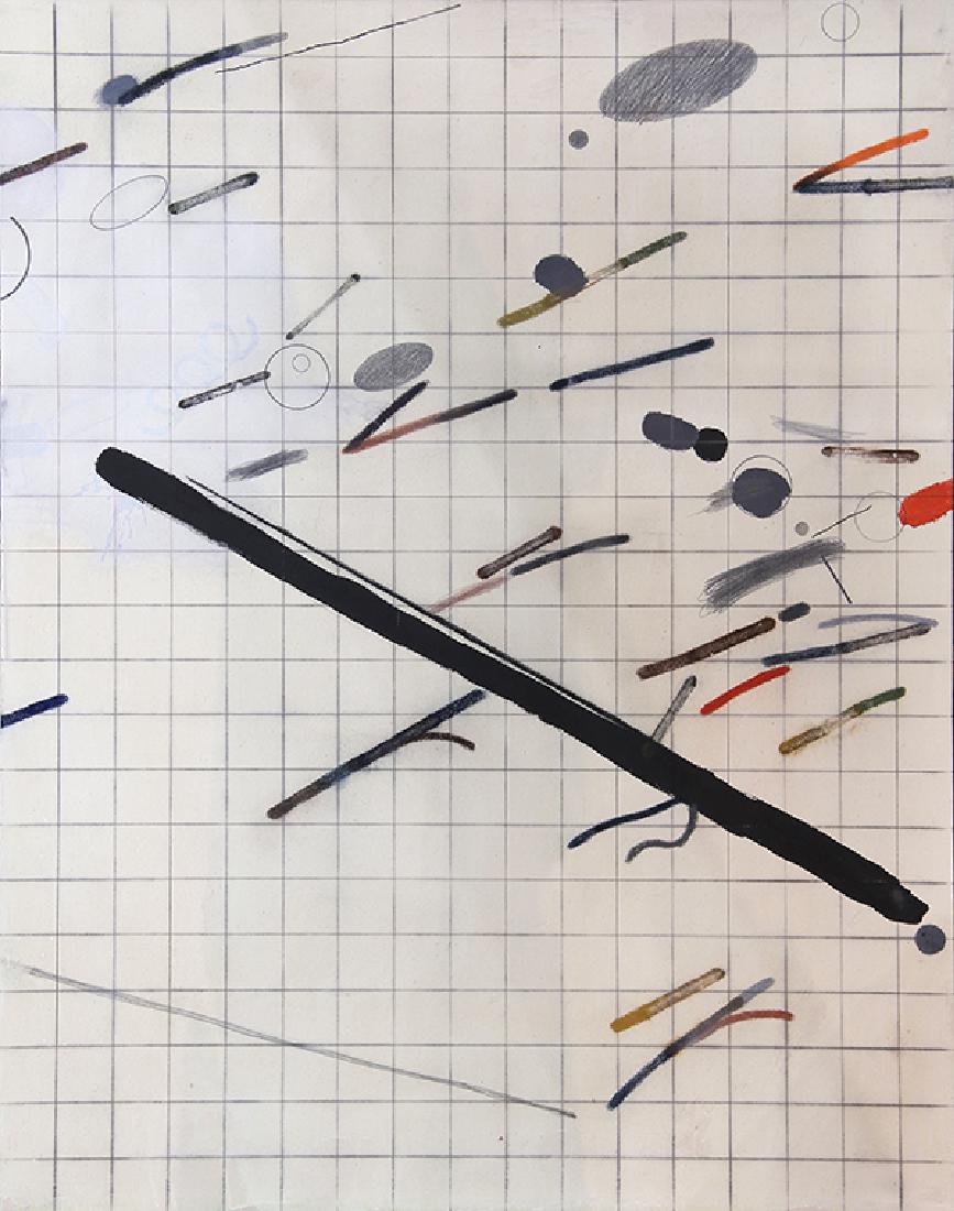 Paintings, Yashiyasu Oi: (lot of 2) ""Hassei Variation IA"" and ""Hassei Variation I B "" 1981 oils on canvas each signed ""Yashiyasu Oi "" titled and dated verso gallery stamp (Triangle Gallery SF CA) verso largest overall (