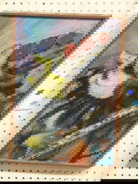 Pascal Cucaro, Californian 20th, oil/canvas: Framed oil on canvas, Clown, by Pascal Cucaro (American 1915-2004) signed lower right, 20" x 14"