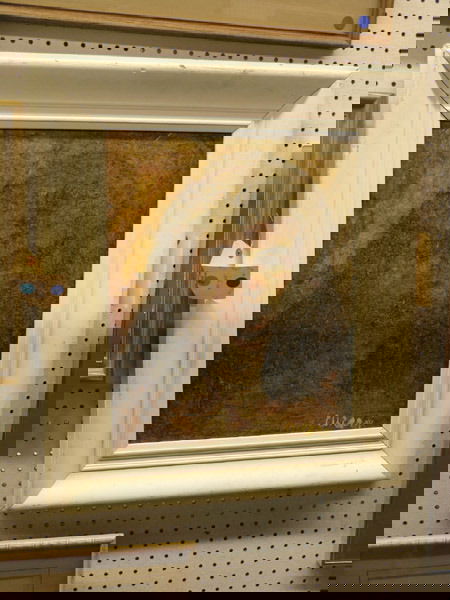 Pascal Cucaro, Californian 20th, mixed media: Framed mixed media, Portrait of a Woman, by Pascal Cucaro (American 1915-2004) signed lower right, Cory Gallery San Francisco label verso, 20" x 16"