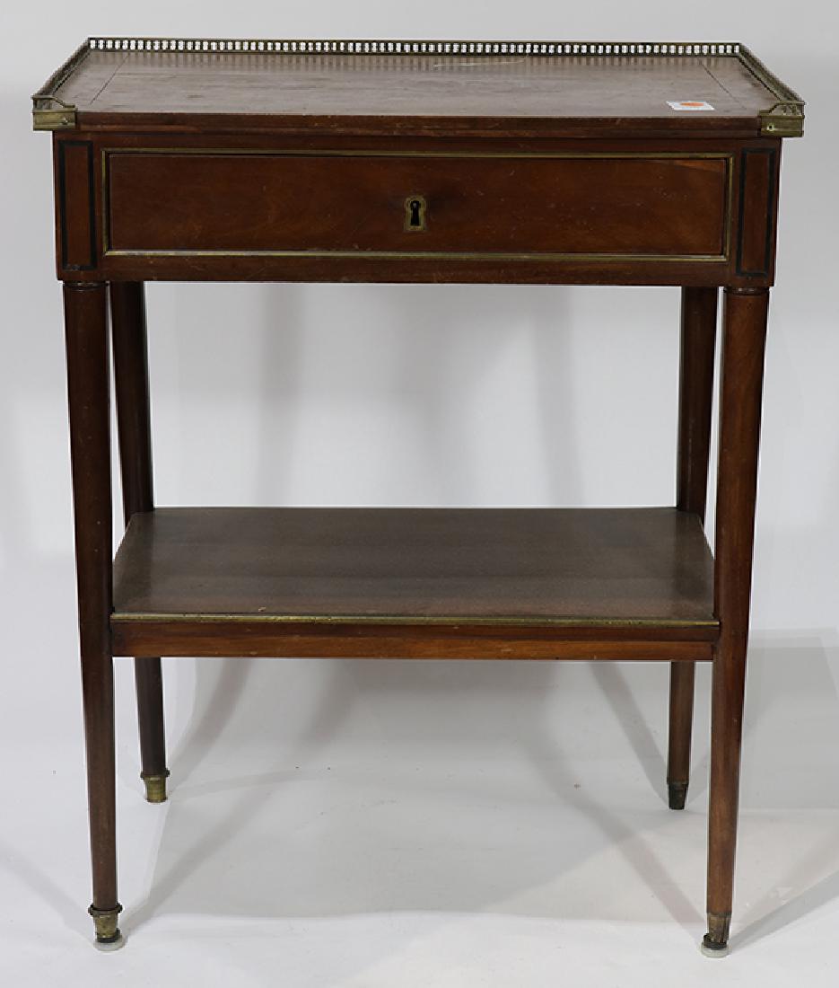 Louis XVI brass inlaid writing desk (1 of 4)