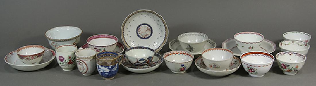 Chinese Export Porcelain Cups and Saucers (1 of 7)