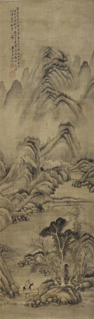 Chinese Scroll, Manner Wang Yuangi (1 of 3)