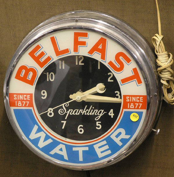 Belfast Sparkling Water neon clock Sep 09, 2006 Clars Auction