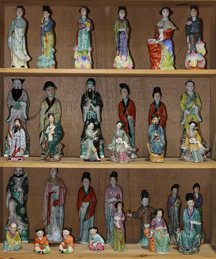 Three Shelves of Chinese Porcelain Figures (1 of 1)