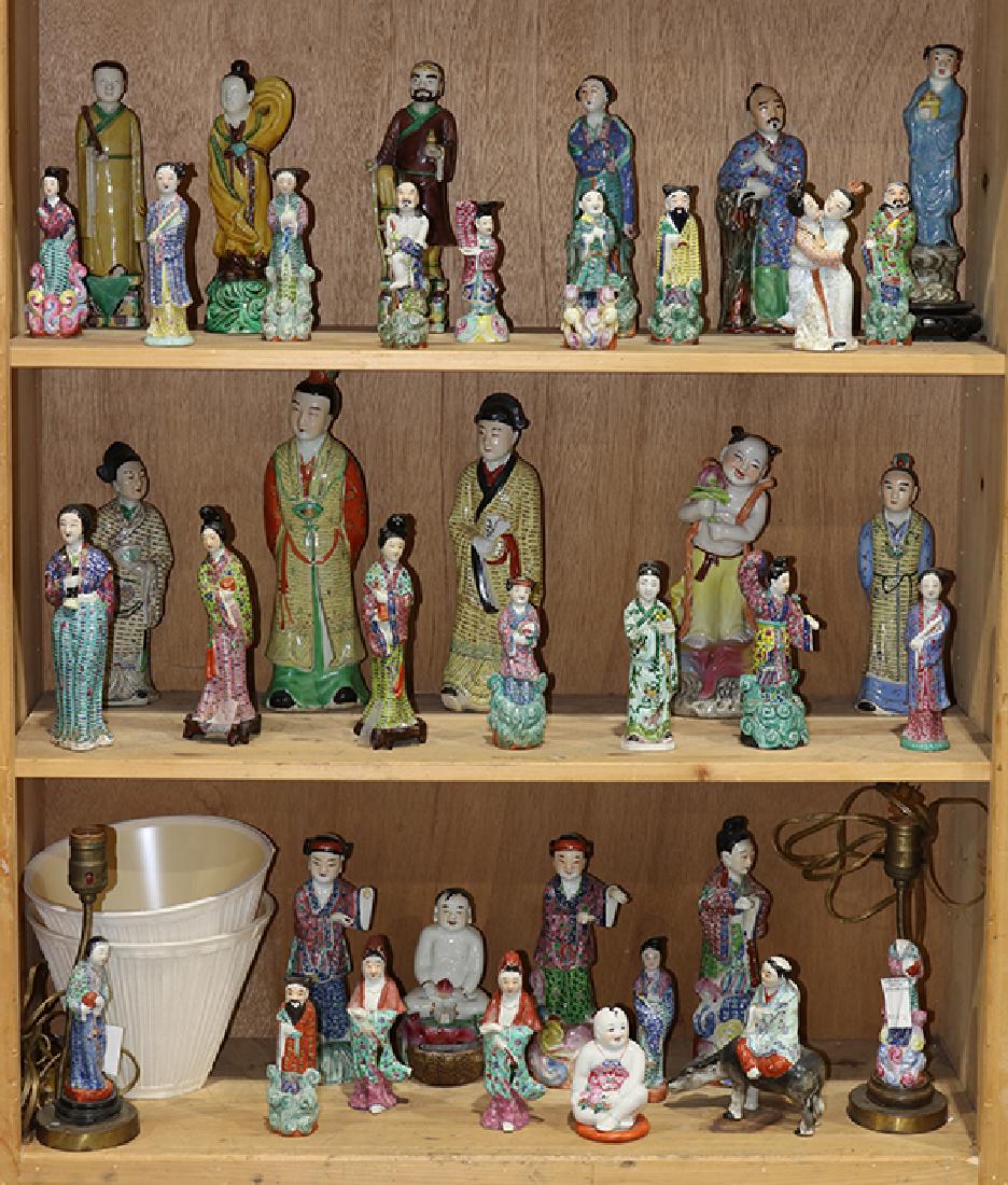 Three Shelves of Chinese Porcelain Figures (1 of 1)