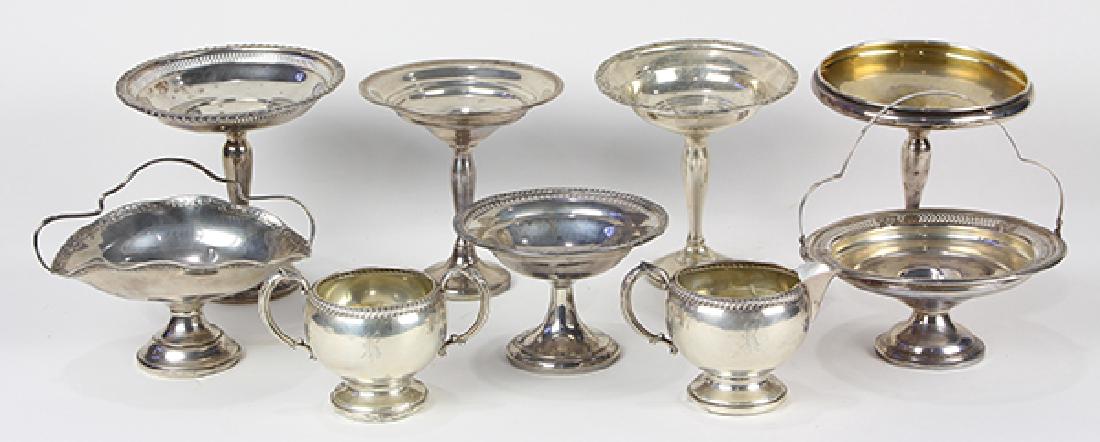 (lot of 9) Collection of sterling silver weighted table (1 of 5)