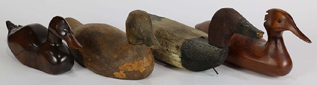 (Lot of 4) Hand carved and painted duck decoys, one (1 of 1)
