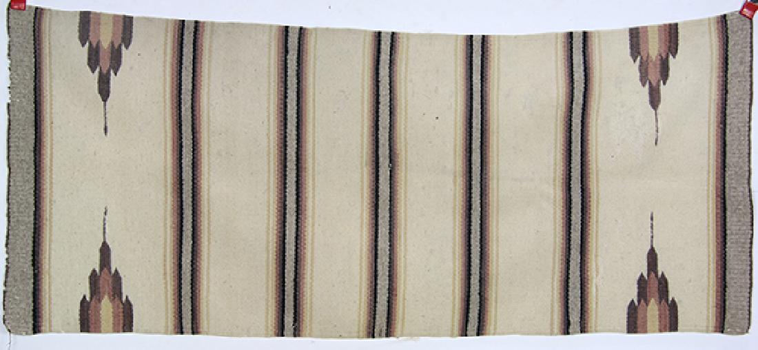 Wool Navajo style storm pattern textile, 7'3''l x (1 of 3)