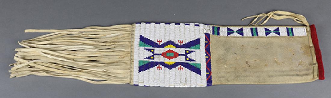 Native American Northern Plains beaded pipe bag, early (1 of 1)