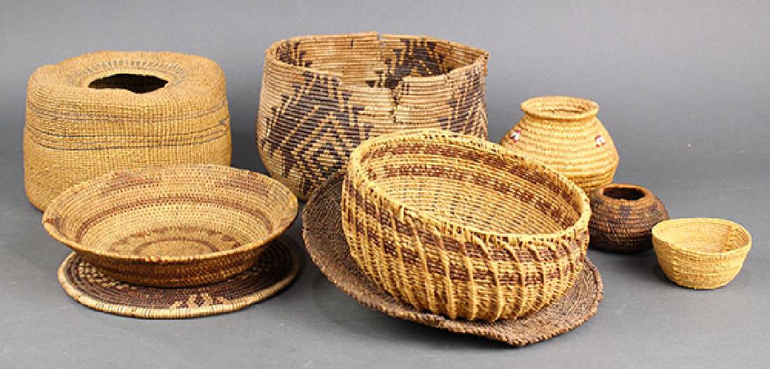 (lot of 9) Native American basketry group (1 of 10)