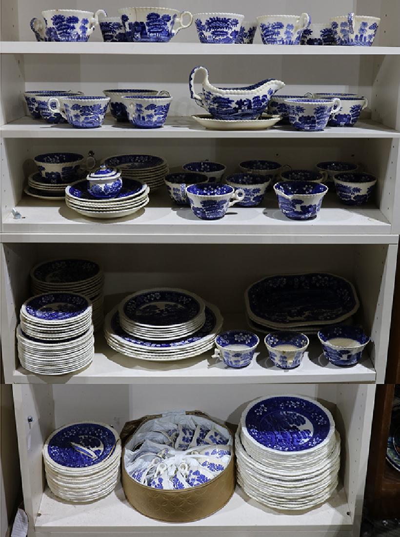 Five shelves of flow blue tableware, including Copeland (1 of 1)