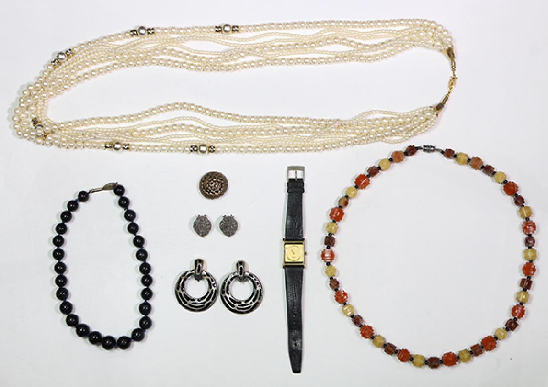 (Lot of 7) Multi-stone, sterling silver and metal (1 of 2)