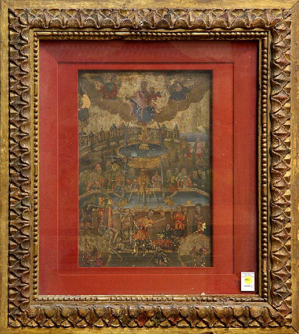 Painting, Religious Village Genre Scene (1 of 1)