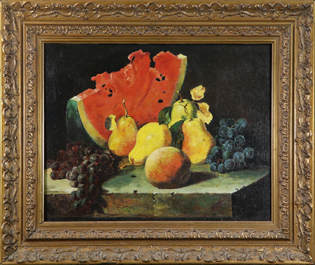 Painting, Still Life with Watermelon, Grapes and Pears (1 of 1)