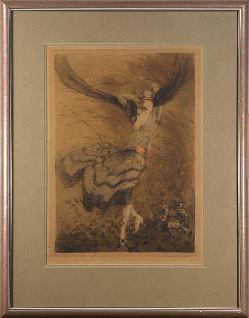 Print, Louis Icart, Autumn Swirls, 1924 (1 of 1)