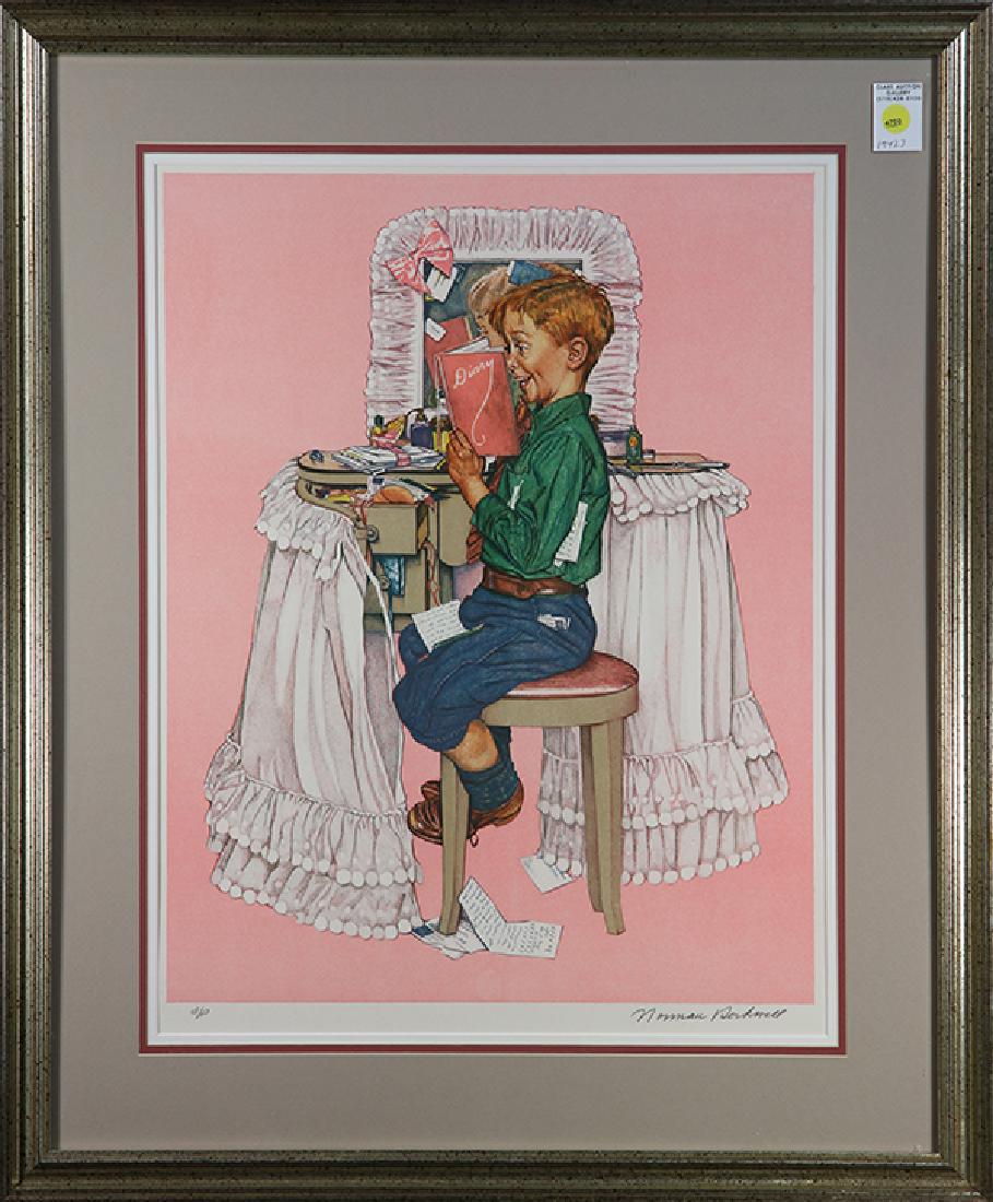 Print, Norman Rockwell, Secrets (Reading Sister's (1 of 1)