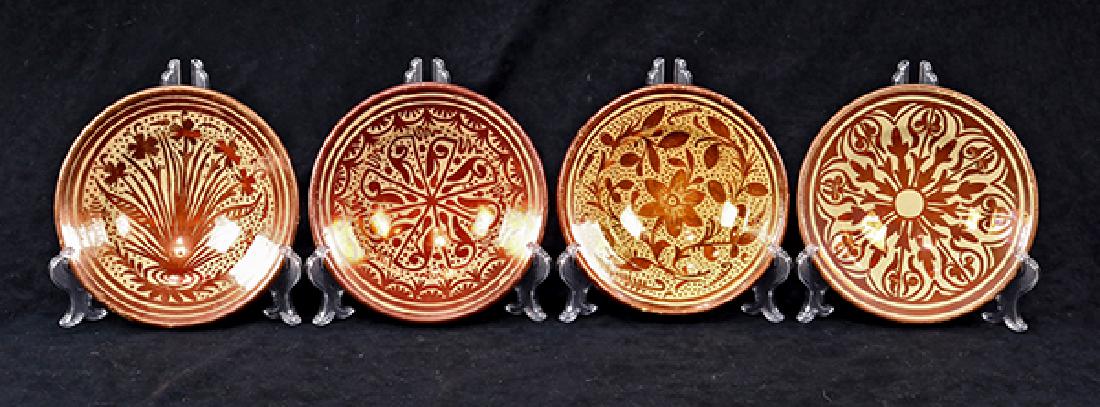 (lot of 8) Hispano Moresque Revival copper lustre (1 of 4)