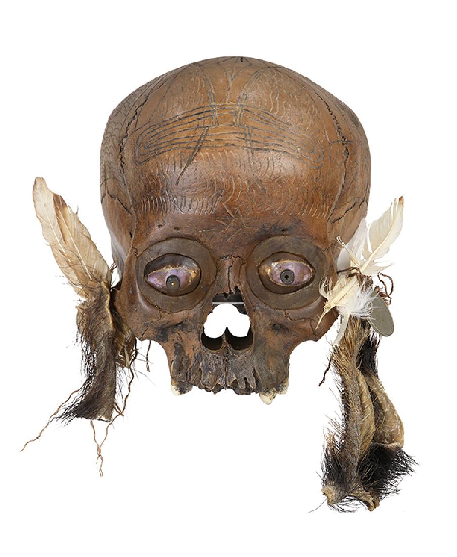 Dayak human trophy skull Borneo (1 of 5)