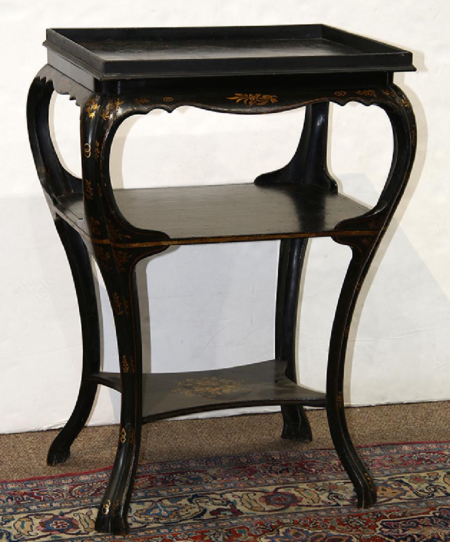 Queen Anne style chinoiserie decorated occasional table (1 of 2)
