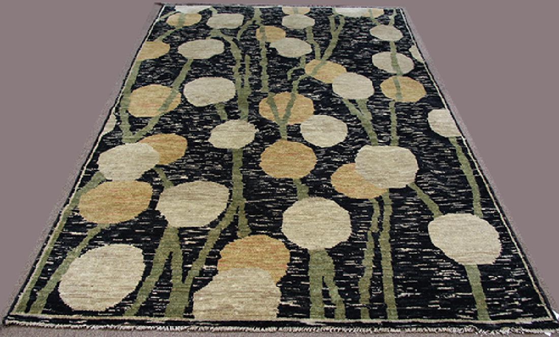 Indo Mid Century style carpet, 6'1" x 9'1" (1 of 3)
