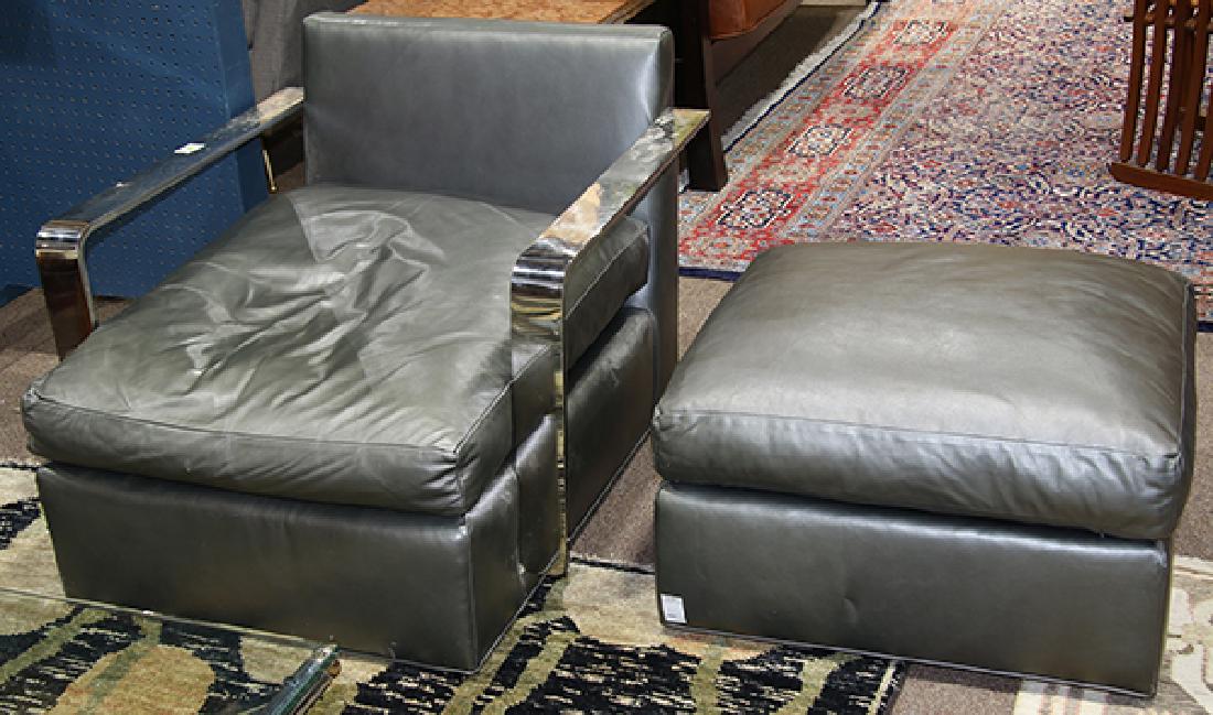 (lot of 2) Ralph Lauren arm chair and ottoman (1 of 3)