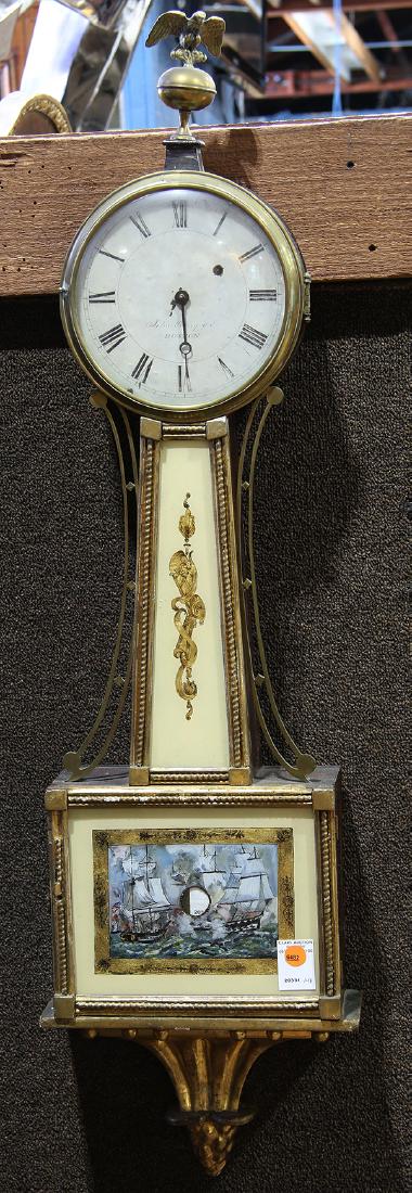 Federal John Posey (Boston MA) banjo clock, first (1 of 2)