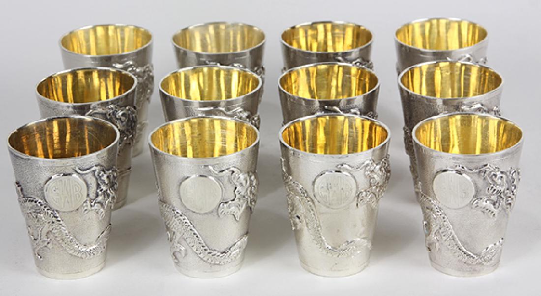 (lot of 12) Chinese export sterling silver cordials, by (1 of 5)