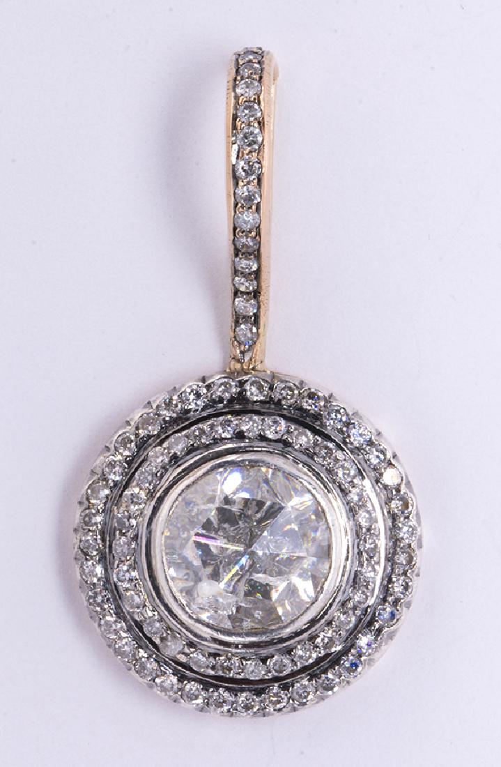 Diamond, silver gilted pendant (1 of 2)