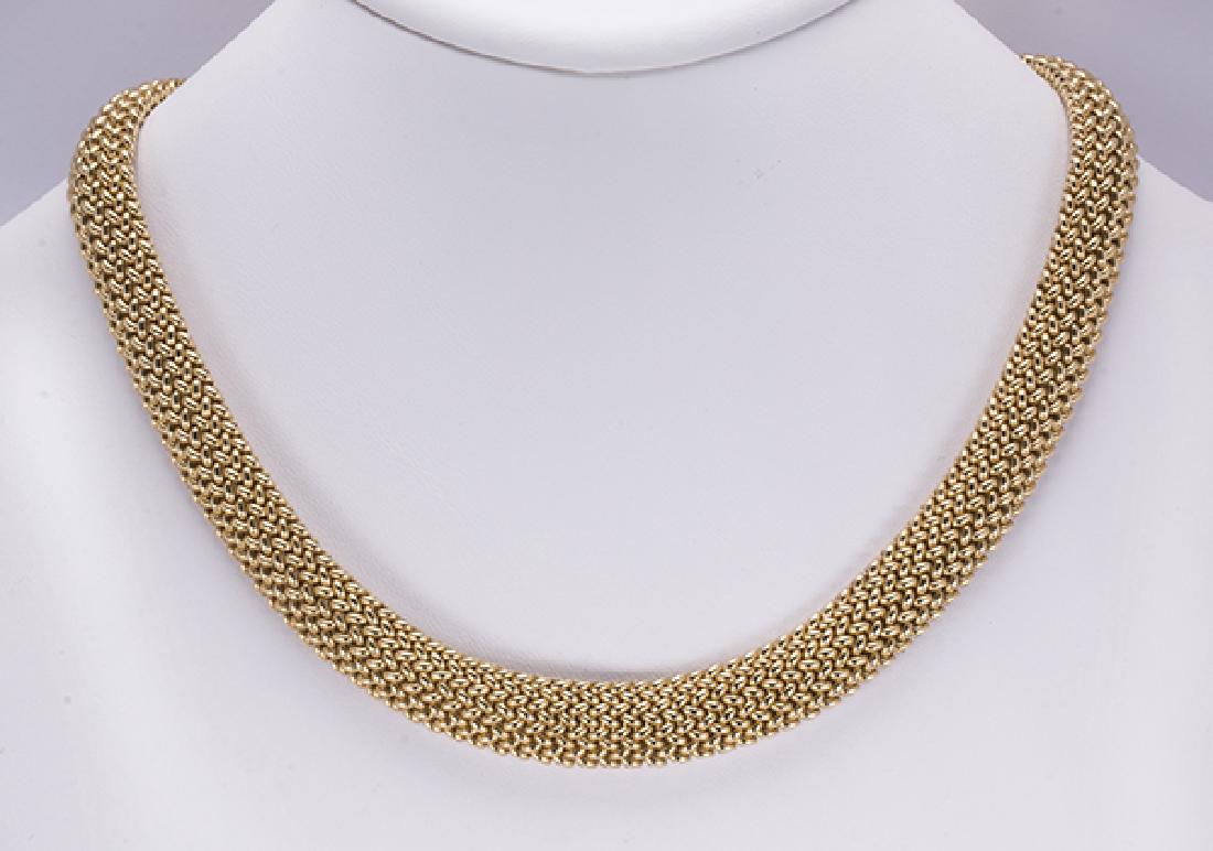 14k yellow gold mesh necklace (1 of 3)