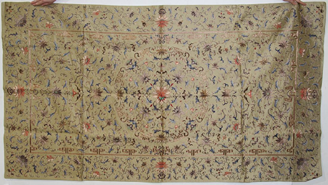 Chinese Embroidered Day Bed Cover (1 of 2)