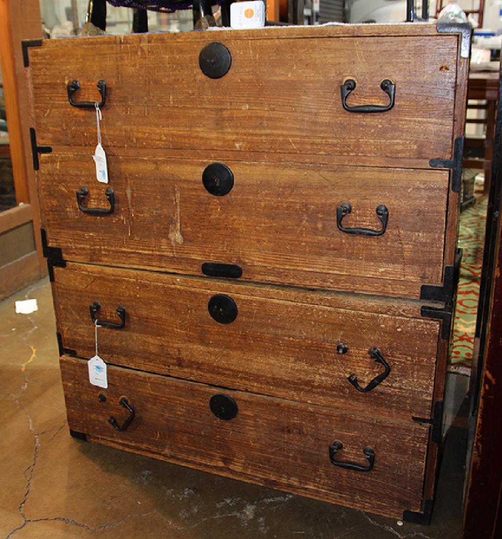 Japanese Two-part Tansu Chests (1 of 1)