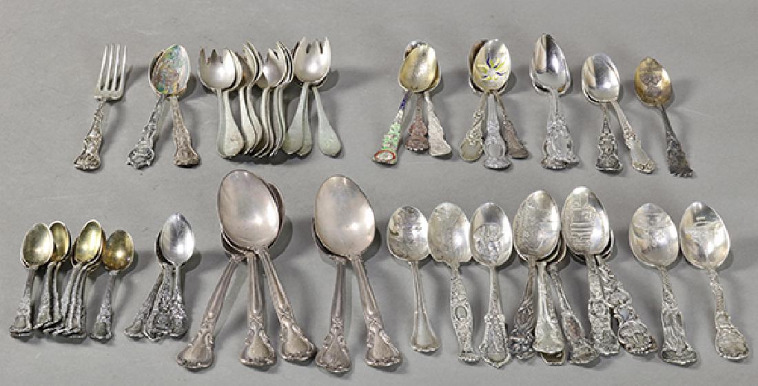 (lot of 55) Assorted sterling silver flatware group, (1 of 3)
