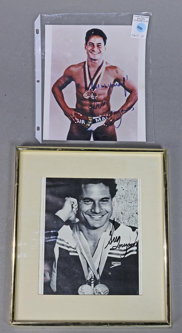 (lot of 2) Autographed Olympic athlete photographs, (1 of 1)