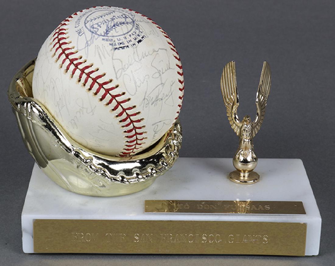 San Francisco Giants autographed baseball, dated 1976, (1 of 4)