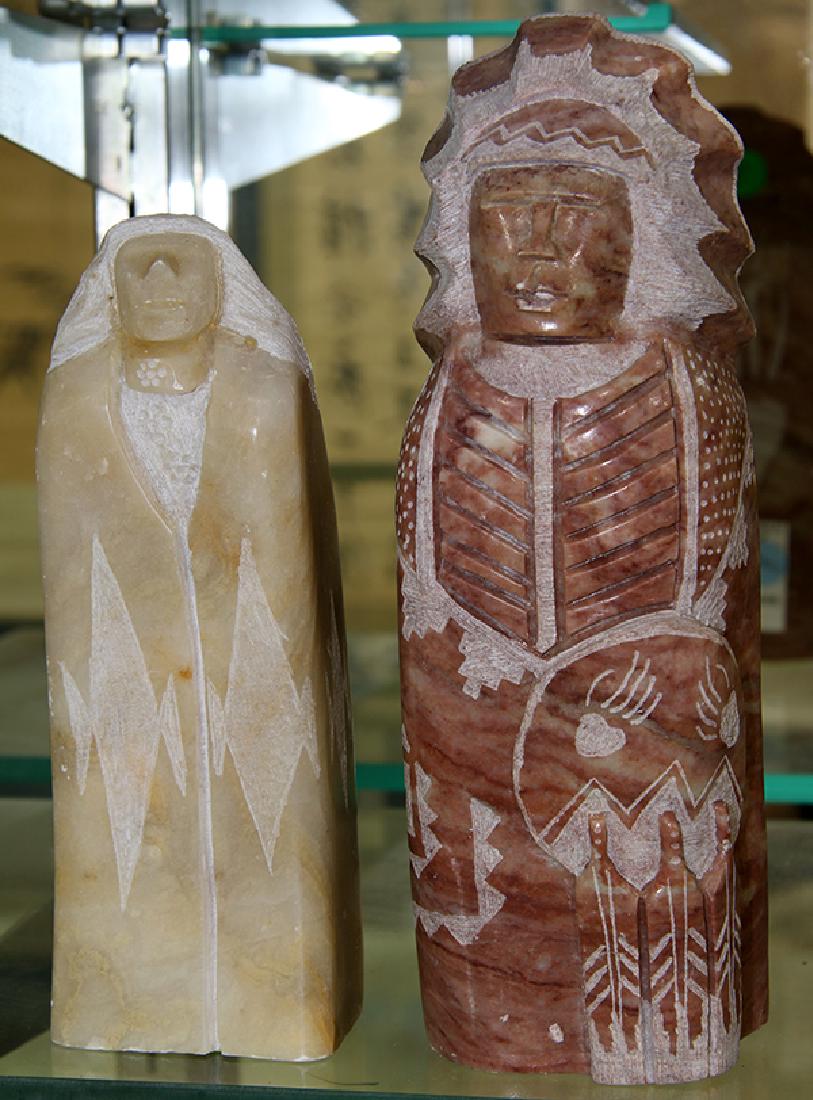 (lot of 2)  Native American figural group, each (1 of 1)