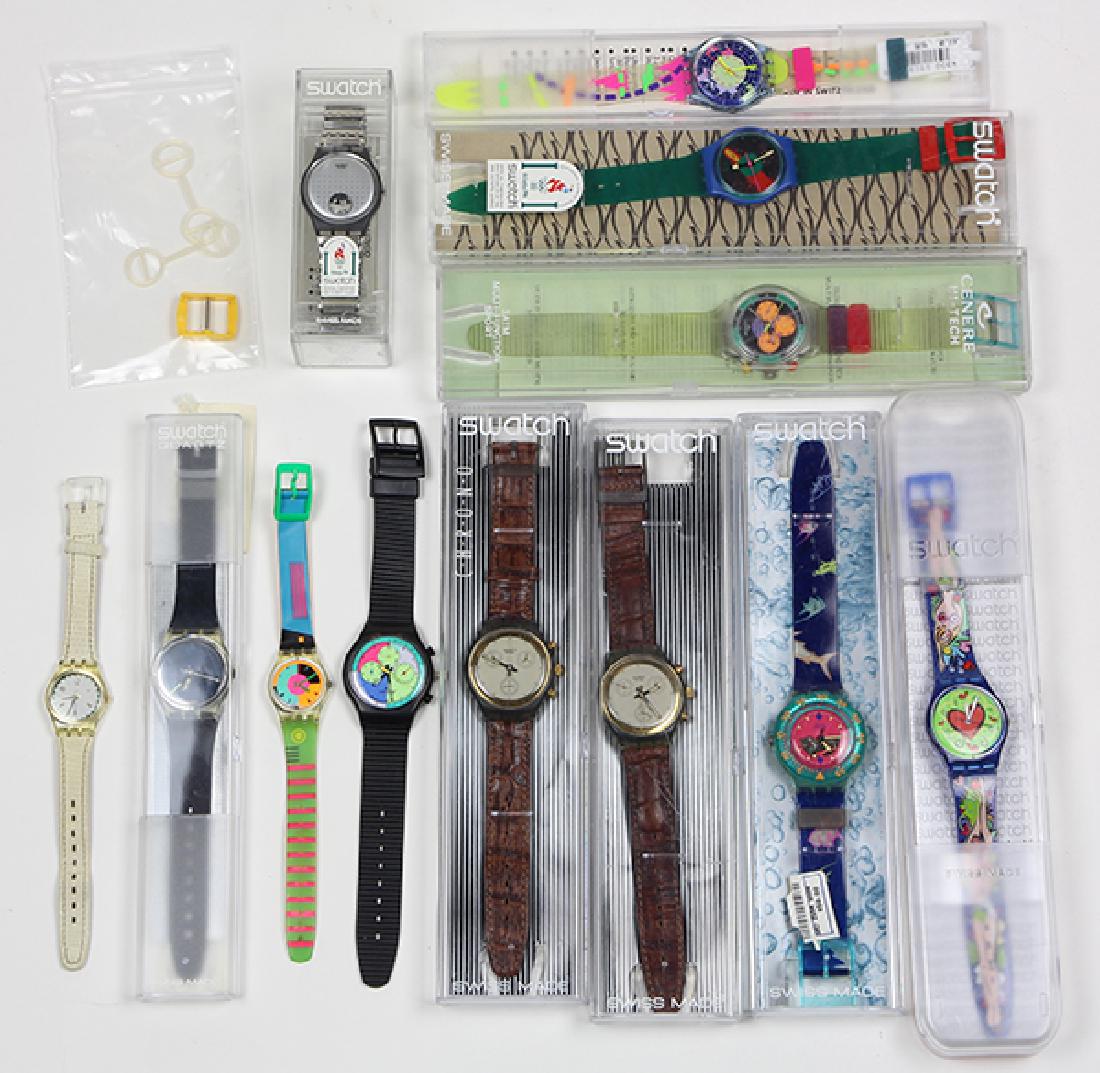 (Lot of 12) Collection of Swatch and plastic watches (1 of 1)
