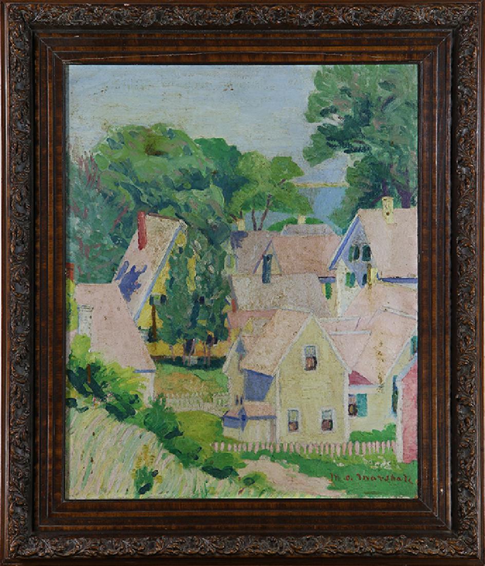 Painting, Coastal Village Scene (1 of 1)