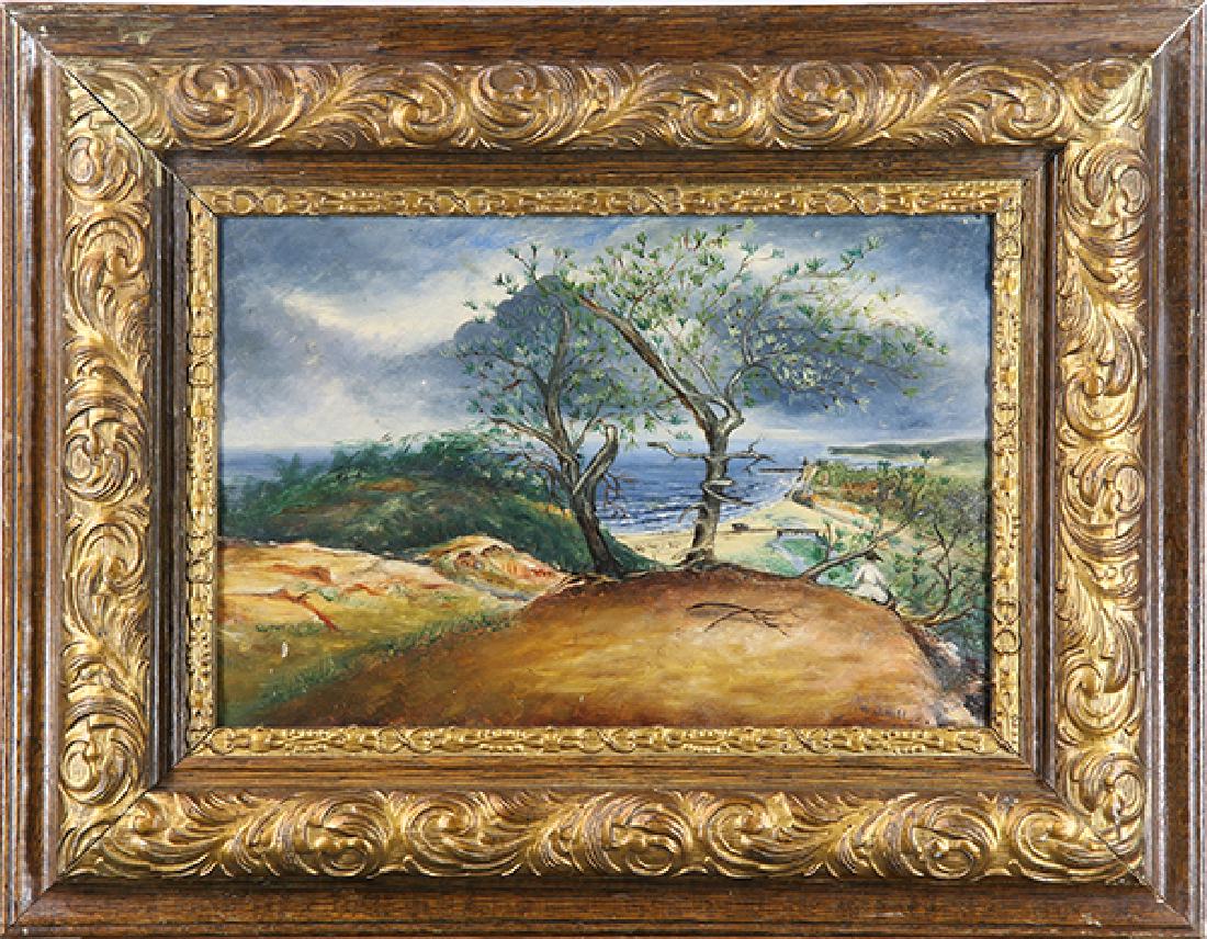 Painting, Coastal Scene with Lone Tree (1 of 1)