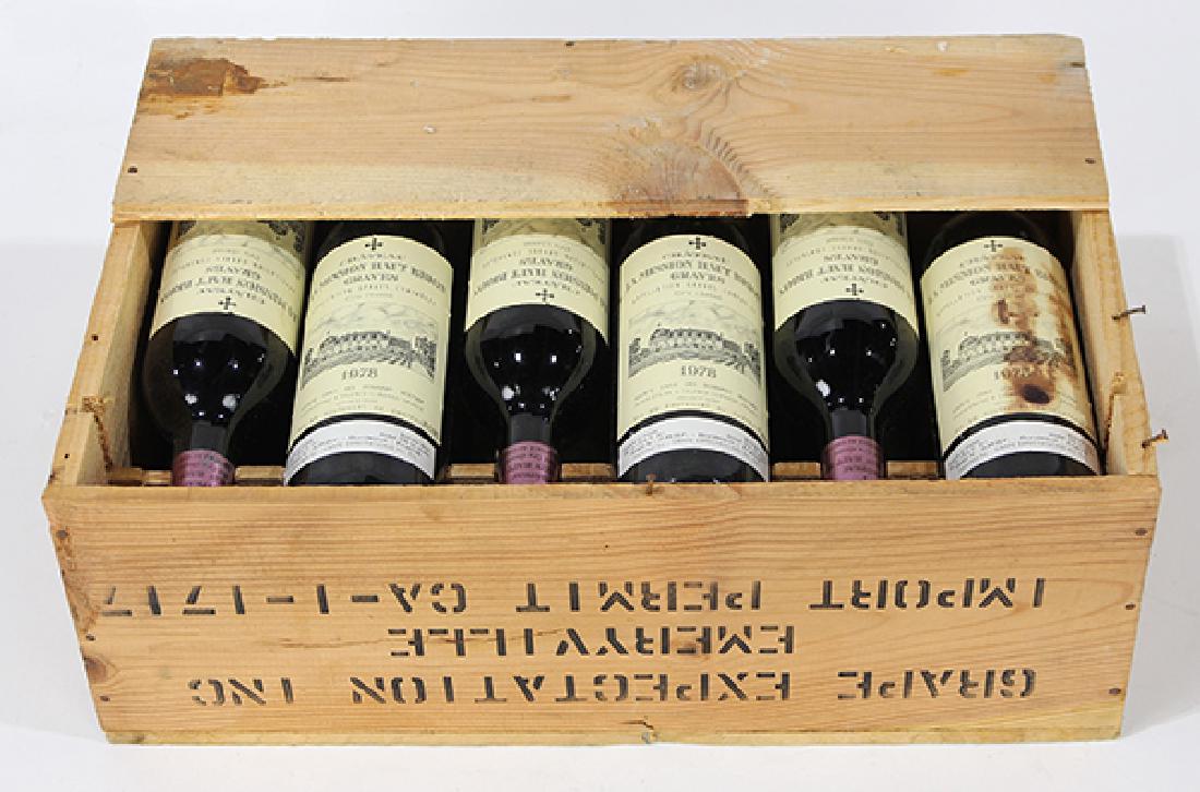 (lot of 12) Case of 1978 Chateau La Mission Haut Brion, (1 of 3)