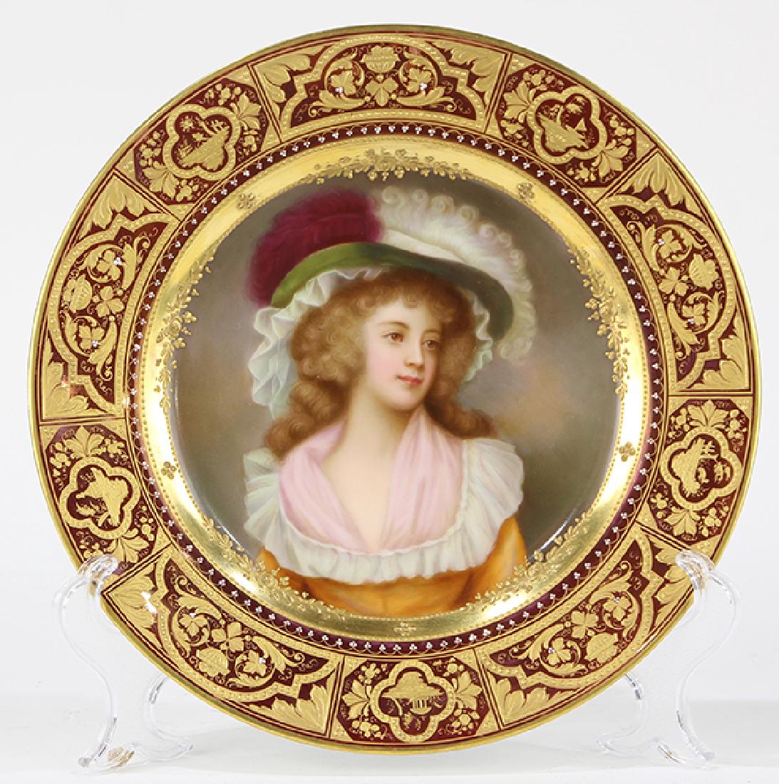 Royal Vienna porcelain cabinet plate, 19th century, (1 of 4)