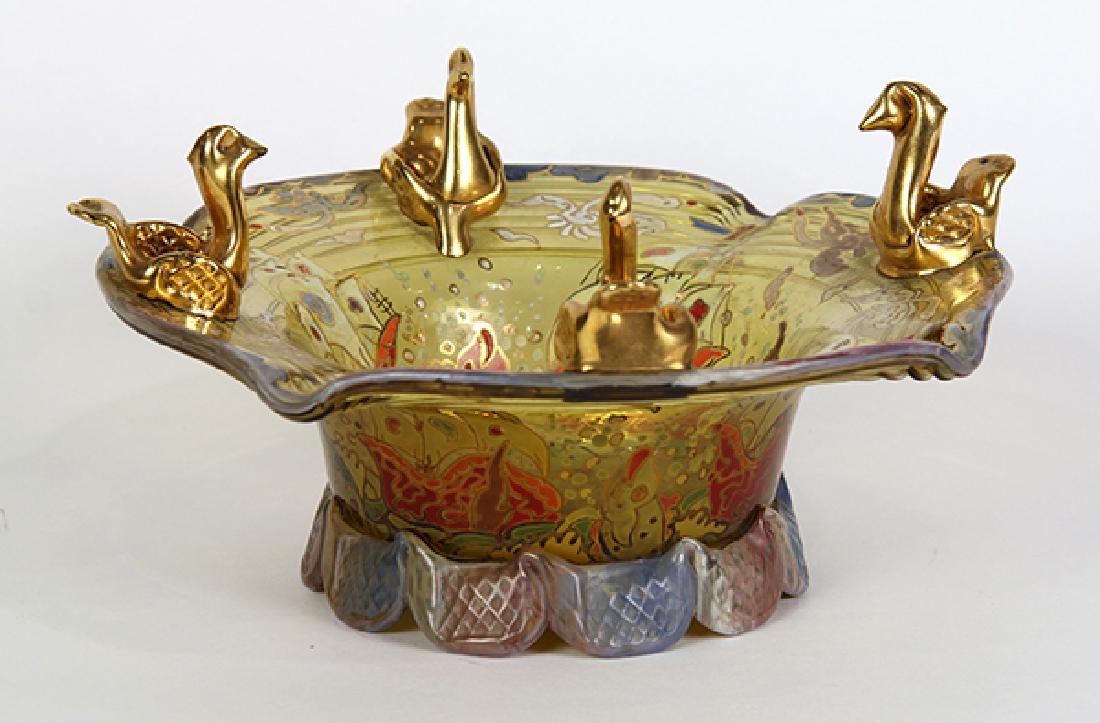 Moser enamel decorated glass vessel (1 of 7)