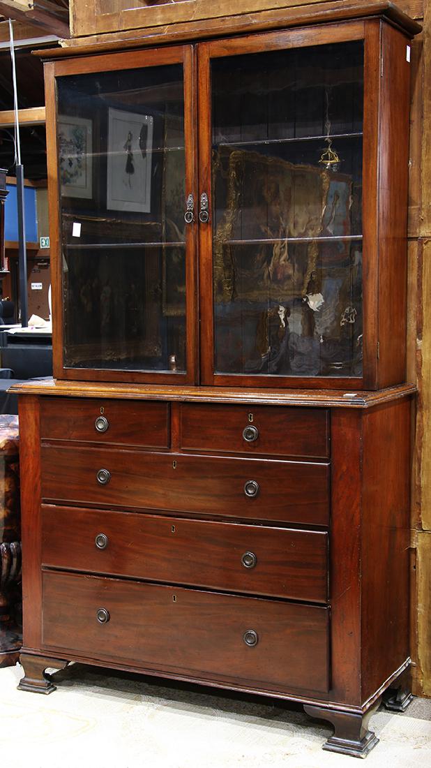 English Regency mahogany breakfront bibliotheque (1 of 5)